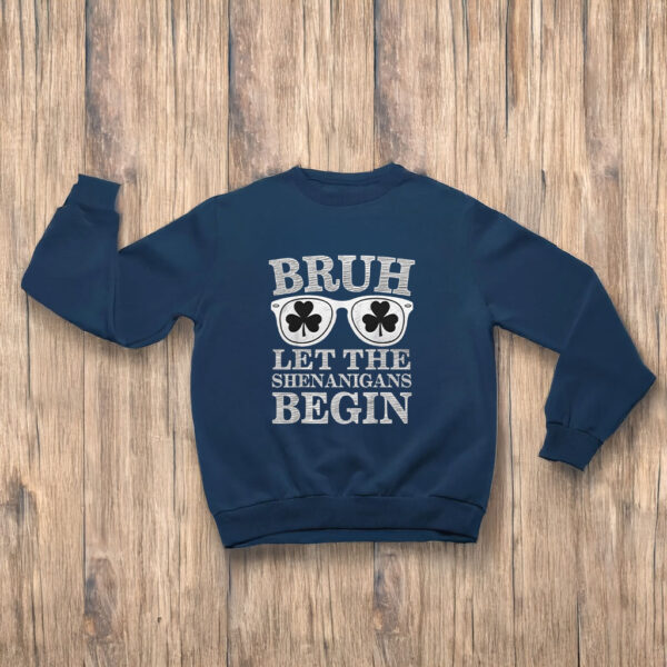 Bruh Let The Shenanigans Begin St Patricks Day Boys Mens T-Shirts