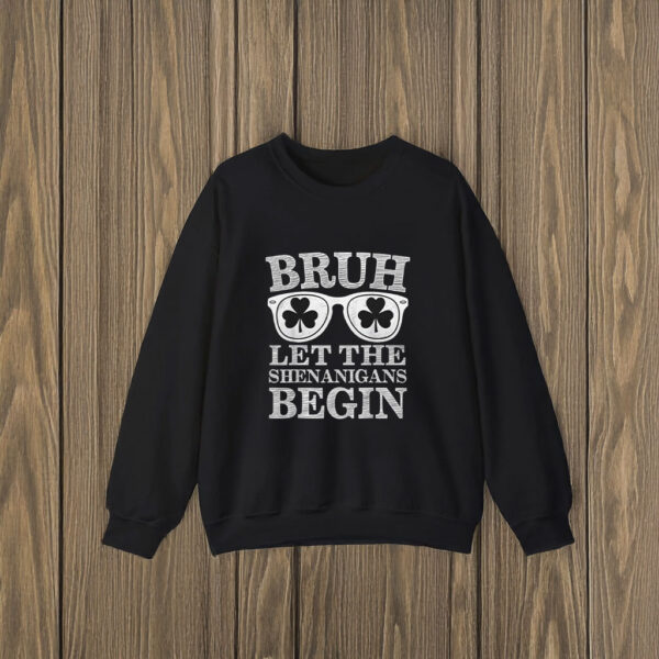 Bruh Let The Shenanigans Begin St Patricks Day Boys Mens T-Shirts