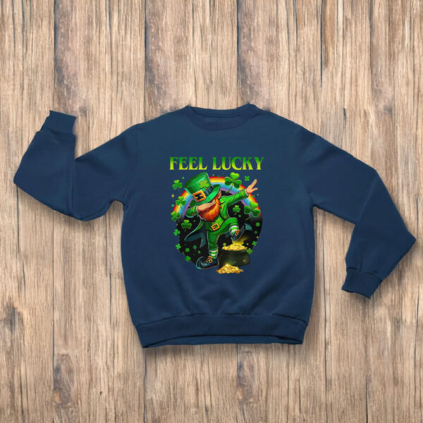 Cheerful Leprechaun Dabbing and Adults Feel Lucky Charm T-Shirts