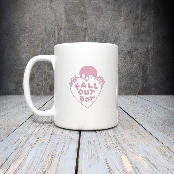 Fall Out Boy Skeleton Heart Mug Coffee