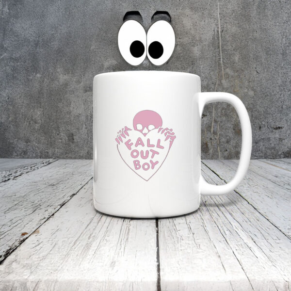 Fall Out Boy Skeleton Heart Mug Coffee