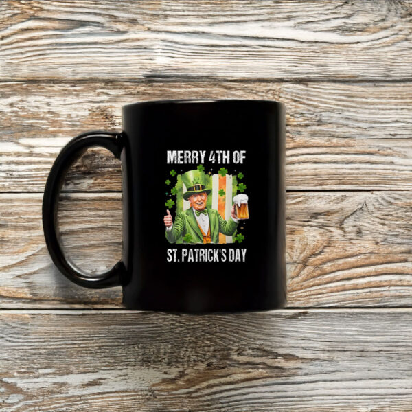 Funny Trump Leprechaun Hat Merry 4th Of St Patrick' Day Mug Coffee