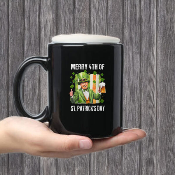 Funny Trump Leprechaun Hat Merry 4th Of St Patrick' Day Mug Coffee