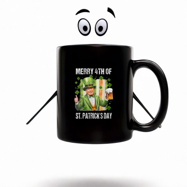 Funny Trump Leprechaun Hat Merry 4th Of St Patrick' Day Mug Coffee