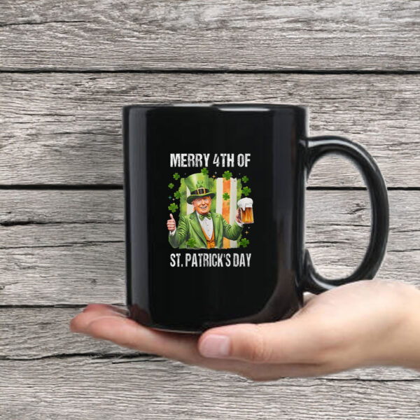 Funny Trump Leprechaun Hat Merry 4th Of St Patrick' Day Mug Coffee