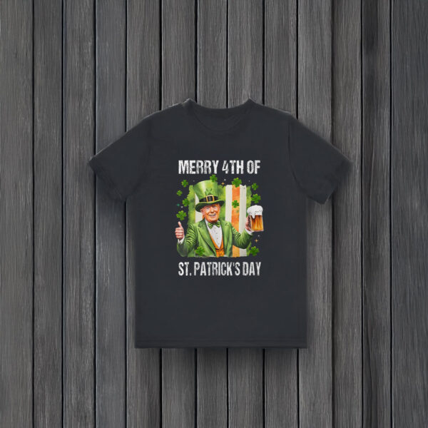 Funny Trump Leprechaun Hat Merry 4th Of St Patrick' Day T-Shirts