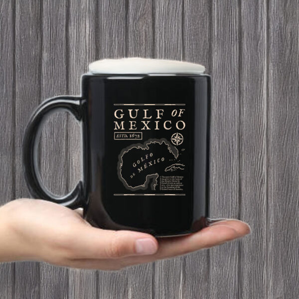 Gulf of Mexico 1672 Historic Map Mug Coffee