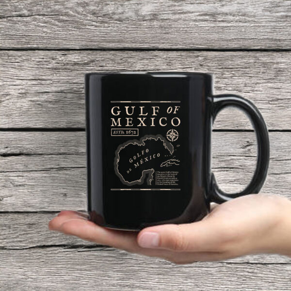 Gulf of Mexico 1672 Historic Map Mug Coffee