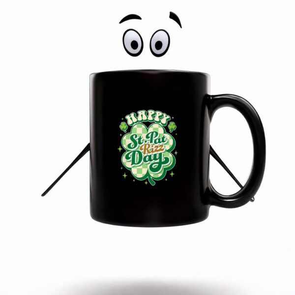 Happy St Pat Rizz Day Groovy St Patrick's Day Shamrock Mug Coffee