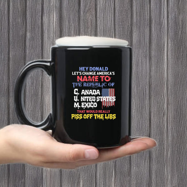 Hey Donald Let's Change America's Name To the Republic of C.U.M Mug Coffee