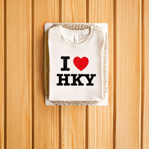 I love hky hockey lovers red heart T-shirts