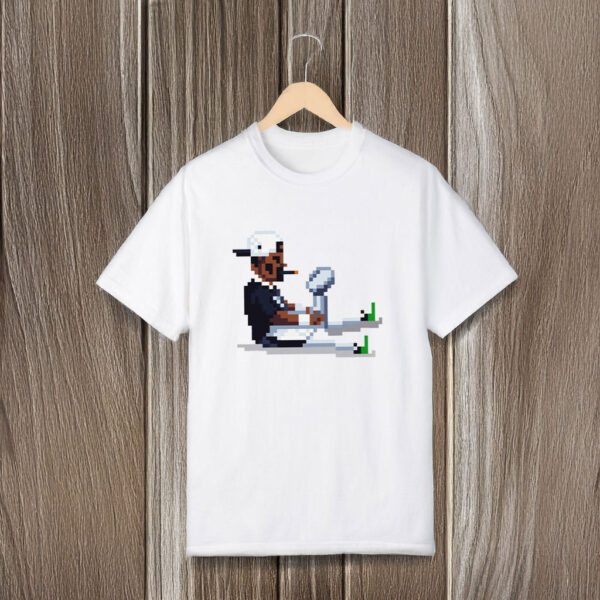 Jalen Hurts smoking champions trophy pixel T-shirts