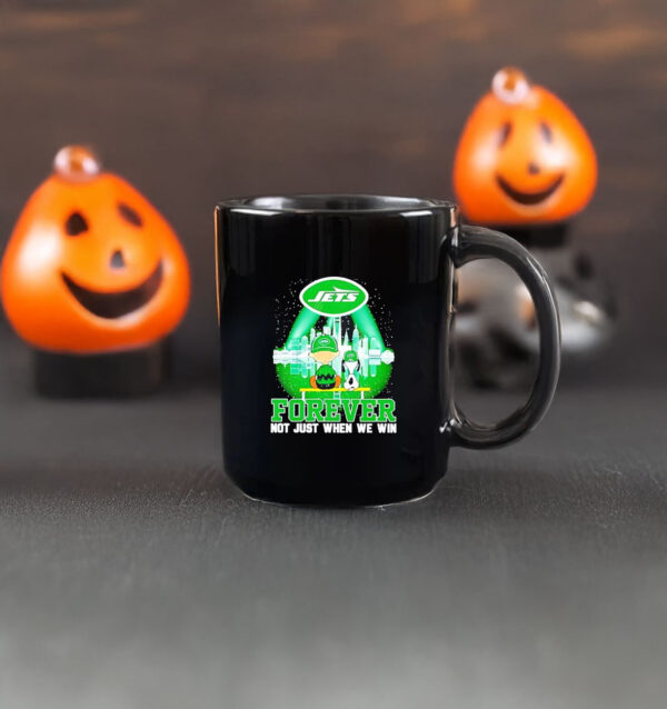 New York Jets Snoopy Charlie Brown Forever Not Just When We Win Mug