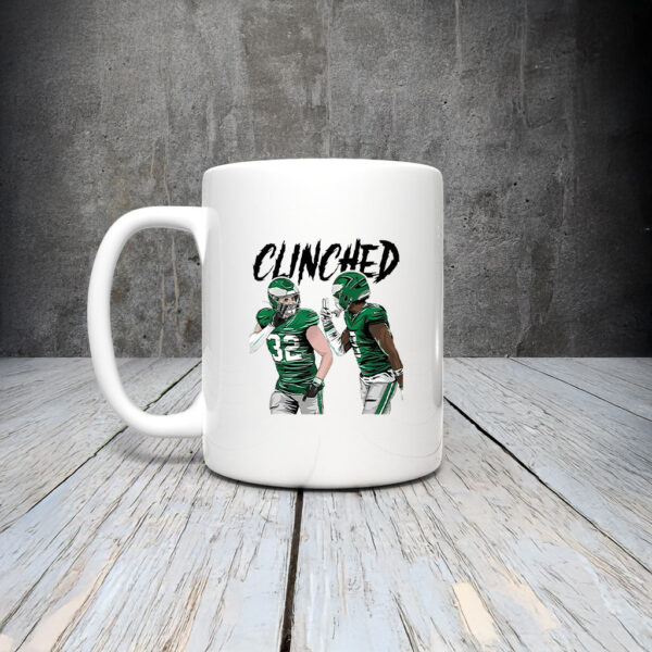 Philadelphia Eagles Clinched Reed Blankenship Ft CJ Gardner-Johnson Mug Coffee