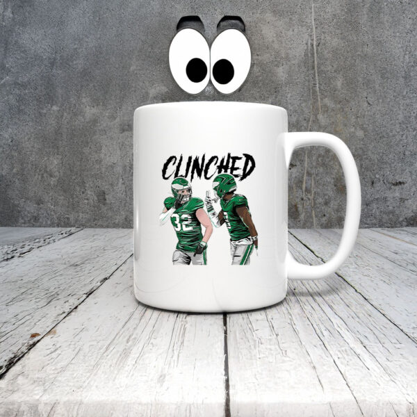 Philadelphia Eagles Clinched Reed Blankenship Ft CJ Gardner-Johnson Mug Coffee