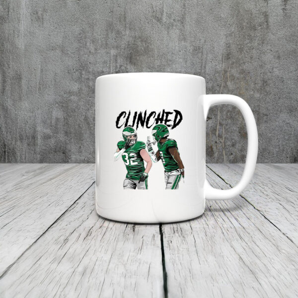 Philadelphia Eagles Clinched Reed Blankenship Ft CJ Gardner-Johnson Mug Coffee