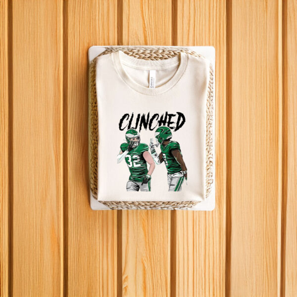 Philadelphia Eagles Clinched Reed Blankenship Ft CJ Gardner-Johnson T-Shirts