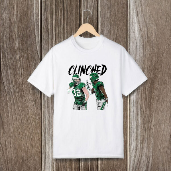 Philadelphia Eagles Clinched Reed Blankenship Ft CJ Gardner-Johnson T-Shirts